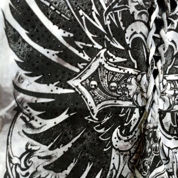 AFFLICTION XL Tank Top Women's Sheer Back NEW - Picture 5 of 10